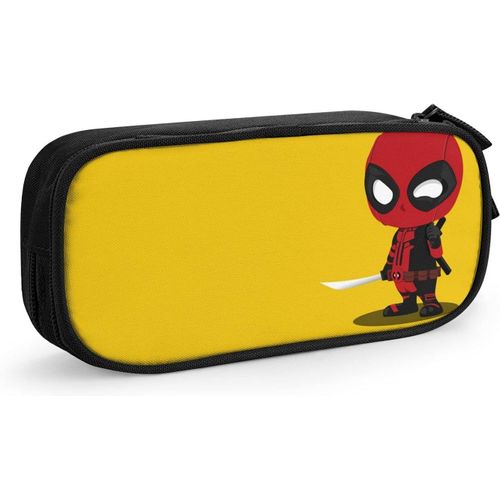 Deadpool Trousse Tube Rond Multicolore Convient Pour Les Enfants, Les Adolescents, L'école, Le Maquillage Ou Les Activités
