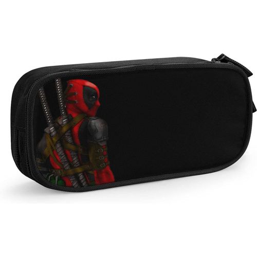 Deadpool Trousse Tube Rond Multicolore Convient Pour Les Enfants, Les Adolescents, L'école, Le Maquillage Ou Les Activités