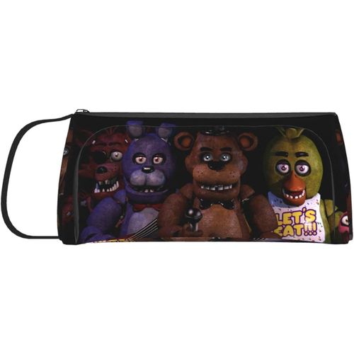 Five Nights At Freddy's Grande Trousse De Rangement À Double Fermeture Éclair Pour Maquillage, Stylos, Crayons, Papeterie