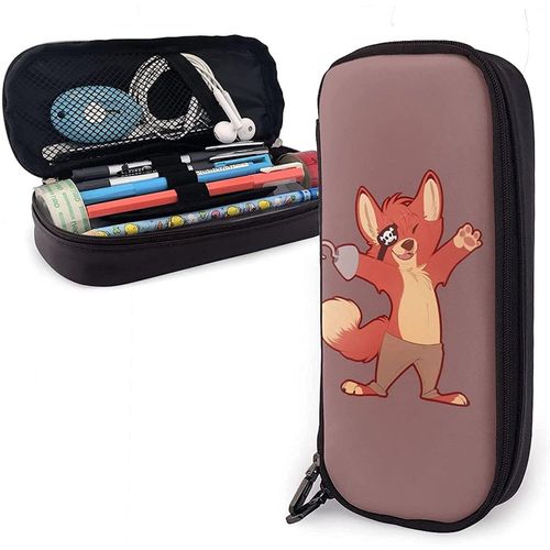 Fnaf Foxy! Trousse En Cuir Durable Avec Fermeture Éclair Pour Fournitures Scolaires Et De Bureau