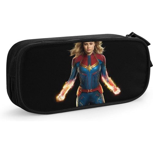 Grande Trousse À Crayons Captain Marvel - Sac De Rangement - Cadeau Pour L'école, Le Bureau, Les Étudiants, Les Adolescentes, Les Femmes Et Les Adultes