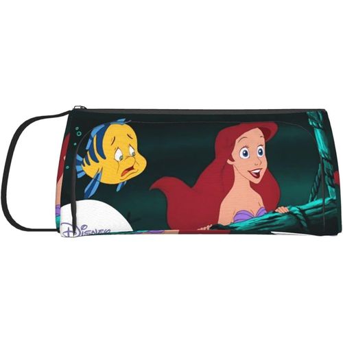Grande Trousse De Maquillage Portable Avec Cordon De Serrage Pour Femme Et Fille Motif Princesse Ariel