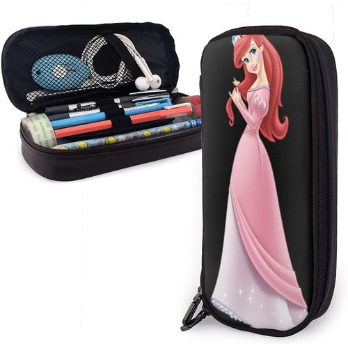 Grande Trousse De Maquillage Portable Avec Cordon De Serrage Pour Femme Et Fille Motif Princesse Ariel