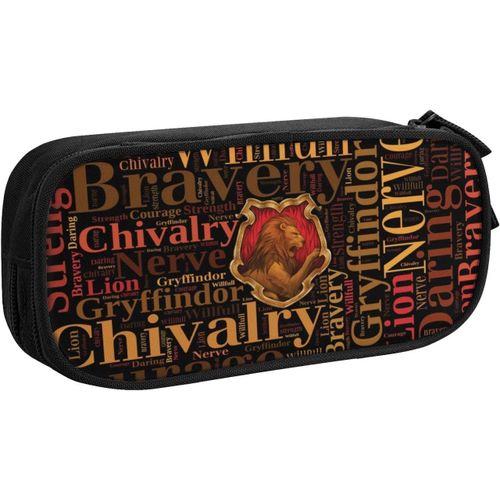 Harry Potter Gryffondor Trousse À Crayons De Grande Capacité Avec Fermeture Éclair Unique Pour Adolescents, École Et Bureau