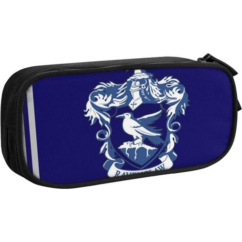 Harry Potter Trousse À Crayons Serdaigle Grande Capacité Avec Double Fermeture Éclair Pour Stylos Et Stylos De Bureau, Trousse De Papeterie, Trousse De Maquillage Avec Compartiments Pour Filles, Garçons Et Adultes