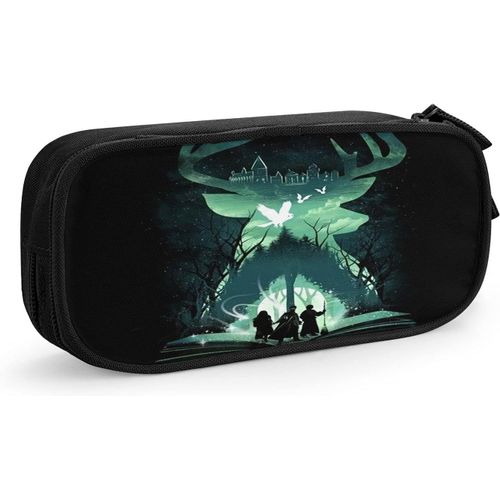 Harry Potter Trousse À Crayons Grande Capacité Avec Double Fermeture Éclair Et Compartiments Pour Filles, Garçons Et Adultes