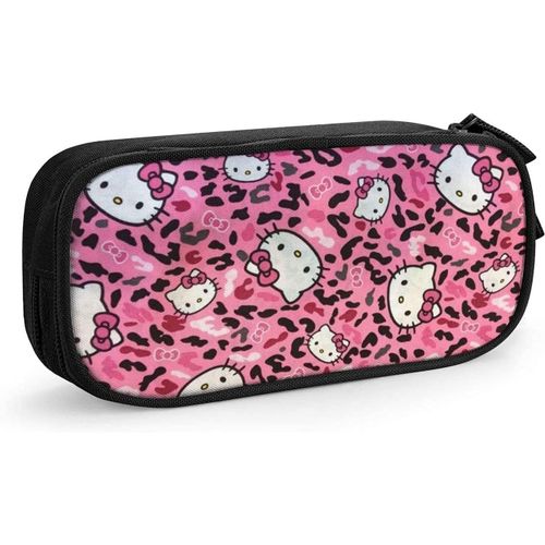 Hello Kitty Trousse À Crayons Avec Fermeture Éclair Pour Étudiants Noir