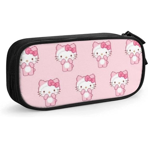 Hello Kitty Trousse À Crayons Avec Fermeture Éclair Pour Étudiants Noir