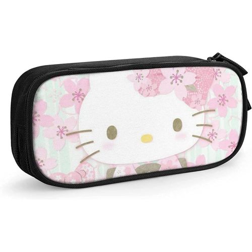 Hello Kitty Trousse À Crayons Avec Fermeture Éclair Pour Étudiants Noir