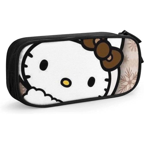 Hello Kitty Trousse À Crayons Avec Fermeture Éclair Pour Étudiants Noir
