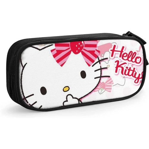Hello Kitty Trousse À Crayons Avec Fermeture Éclair Pour Étudiants Bleu/Noir