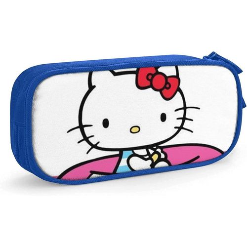 Hello Kitty Trousse À Crayons Avec Fermeture Éclair Pour Étudiants Rose/Bleu