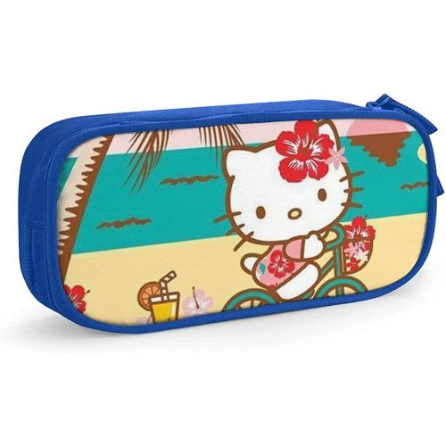 Hello Kitty Trousse À Crayons Avec Fermeture Éclair Pour Étudiants Rose/Bleu