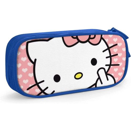 Hello Kitty Trousse À Crayons Avec Fermeture Éclair Pour Étudiants Rose/Bleu