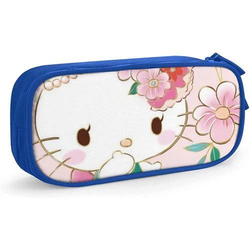 Hello Kitty Trousse À Crayons Avec Fermeture Éclair Pour Étudiants Rose/Bleu