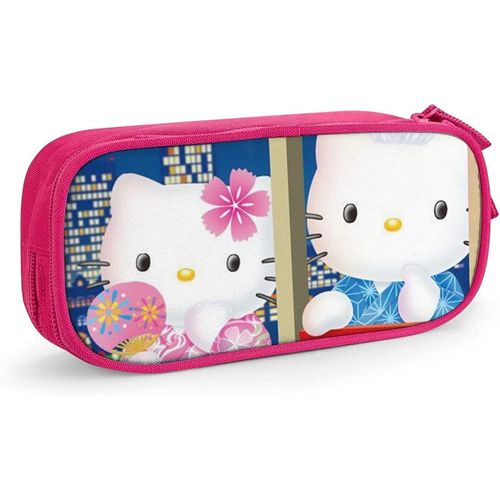 Hello Kitty Trousse À Crayons Avec Fermeture Éclair Pour Étudiants Rose