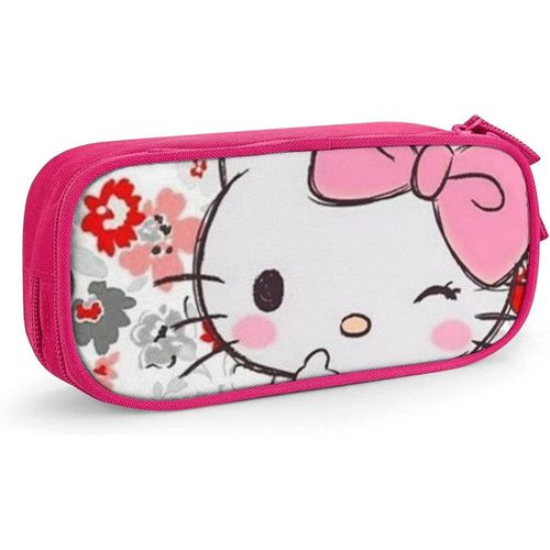 Hello Kitty Trousse À Crayons Avec Fermeture Éclair Pour Étudiants Rose