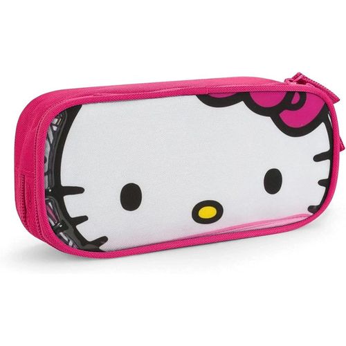 Hello Kitty Trousse À Crayons Avec Fermeture Éclair Pour Étudiants Noir/Rose