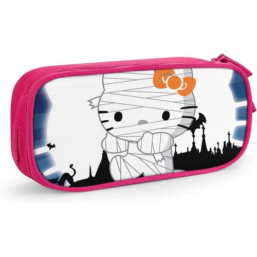 Hello Kitty Trousse À Crayons Avec Fermeture Éclair Pour Étudiants Noir/Rose