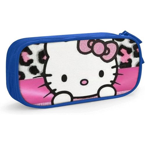 Hello Kitty Trousse À Crayons Avec Fermeture Éclair Pour Étudiants Noir/Bleu