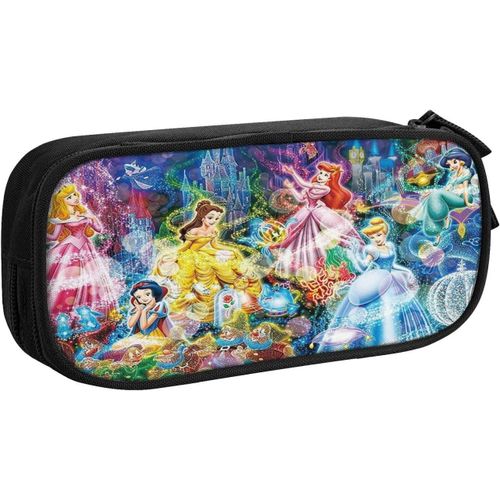 Magnifique Trousse À Crayons Motif Princesse Disney Pour Adolescents, Grande Capacité, Résistante Avec Fermeture Éclair, Pour Étudiants, École Et Bureau