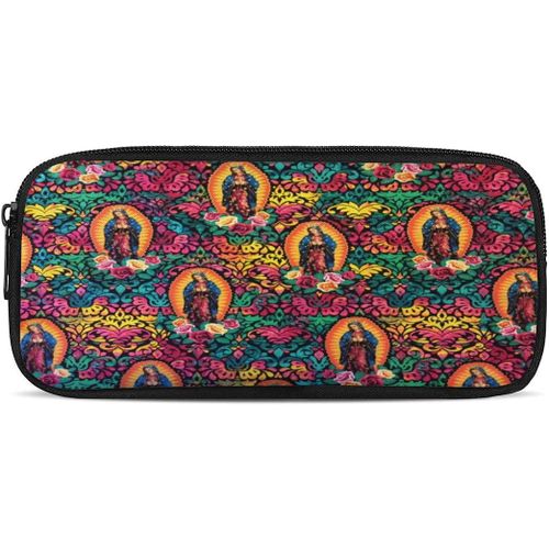 Notre Lady Guadalupe - Trousse À Crayons De La Vierge Marie Mexicaine - Trousse De Maquillage Multifonction - Pour Fille - Pour L'école Et Le Bureau