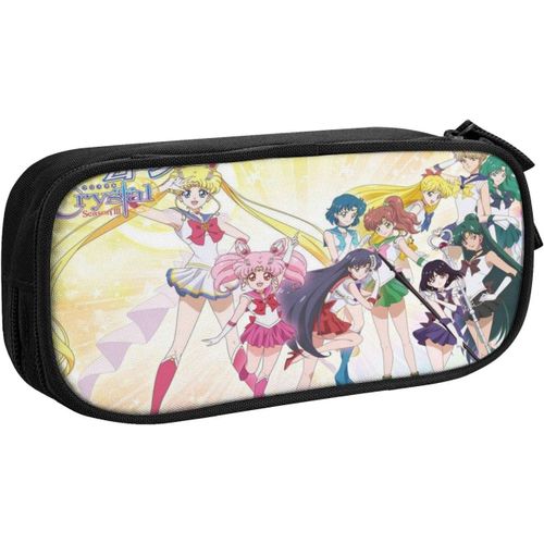 Sailor Moon Trousse À Crayons En Toile Durable Avec Compartiments Pour Adolescents, Filles Et Garçons
