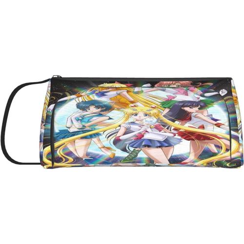 Sailor Moon Trousse De Maquillage Portable Pour Femme - Trousse De Maquillage Lavable Pour Sac À Main De Voyage - Trousse De Beauté À Fermeture Éclair