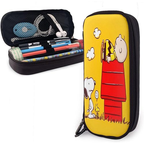 Snoopy Trousse De Maquillage Portable Pour Femme Avec Fermeture Éclair Et Pochette Intérieure Lavable Et Étanche