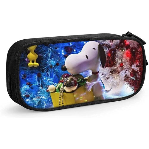 Snoopy Trousse À Crayons Avec Fermeture Éclair Pour Étudiants Rose/Noir
