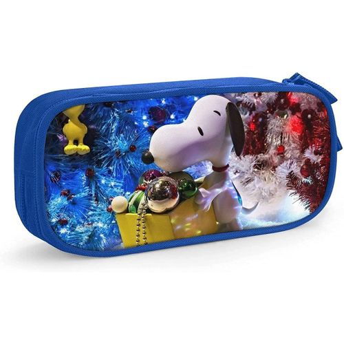 Snoopy Trousse À Crayons Avec Fermeture Éclair Pour Étudiants Rose/Bleu