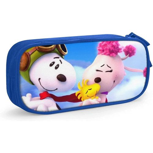 Snoopy Trousse À Crayons Avec Fermeture Éclair Pour Étudiants Rose/Bleu