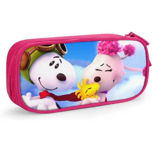 Snoopy Trousse À Crayons Avec Fermeture Éclair Pour Étudiants Rose