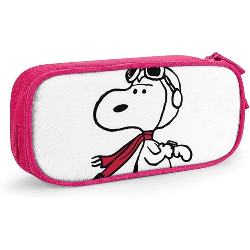 Snoopy Trousse À Crayons Avec Fermeture Éclair Pour Étudiants Noir/Rose