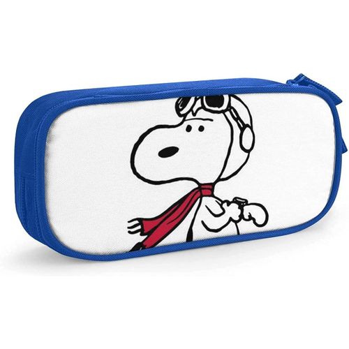 Snoopy Trousse À Crayons Avec Fermeture Éclair Pour Étudiants Noir/Bleu