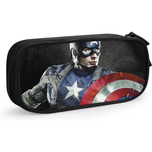 Trousse À Crayons Captain America - Trousse De Maquillage Multifonction - Pour Fille - Pour L'école Et Le Bureau