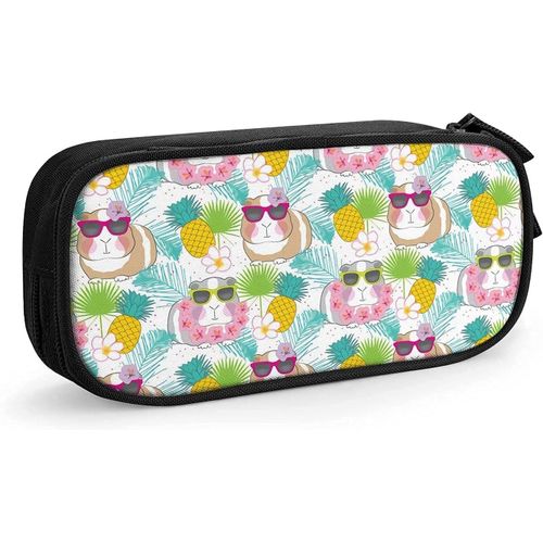 Trousse À Crayons En Forme De Cochon D'inde Tropical, Grande Capacité - Pour École, Bureau