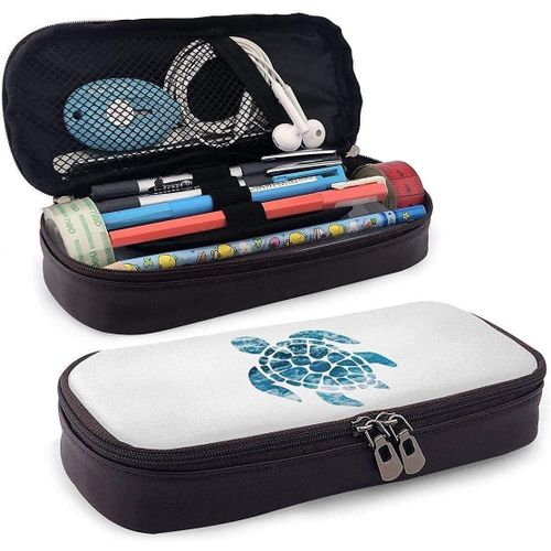 Trousse À Crayons Fonctionnelle, Grande Capacité, Trousse De Maquillage, Trousse De Bureau, Trousse De Maquillage Pour École, Bureau, Boîte Portable Avec Motif Tortue