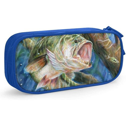 Trousse À Crayons Grande Bouche En Forme De Branche De Poisson - Grande Capacité - Convient Pour Les Garçons Et Les Filles