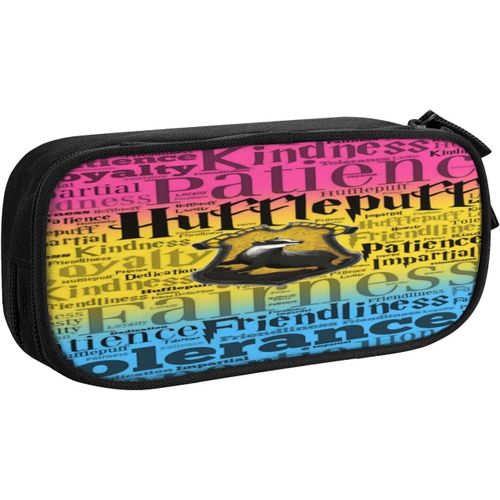 Trousse À Crayons Harry Potter Poufsouffle Tube Rond | Multicolore | Convient Pour Les Enfants, Unisexe, Adolescents, Pour L'école, Le Maquillage Ou Les Activités