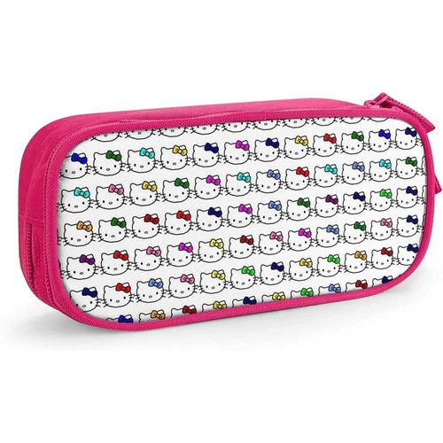 Trousse À Crayons Hello Kitty Avec Fermeture Éclair - Pour Étudiants - Rose