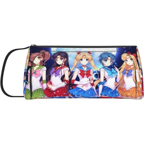 Trousse À Crayons Sailor Moon Avec Fermeture Éclair - Organisateur De Pièces De Monnaie De Maquillage - Pour Femmes, Adolescents, Filles, Garçons Et Enfants