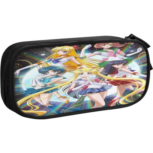 Trousse À Crayons Sailor Moon Avec Fermeture Éclair Pour Stylos, Pièces De Monnaie, Maquillage Pour Femmes, Adolescents, Filles, Garçons Et Enfants