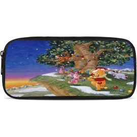 Trousse À Crayons Winnie L'ourson - Grande Capacité - Double Fermeture Éclair - Pour Le Bureau - Organiseur - Sac De Papeterie Avec Compartiments - Pour Filles, Garçons Et Adultes