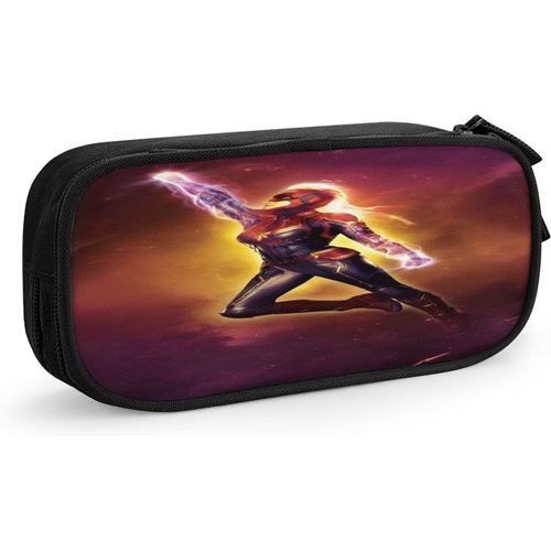 Trousse Captain Marvel Pour Filles Et Adolescentes Avec Support Pour Papeterie Pour Enfants Pour L'école Ou Les Voyages
