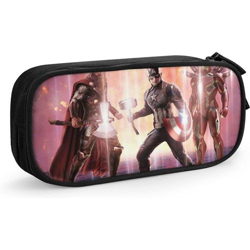 Trousse Captain America Pour Filles Et Adolescentes Avec Support De Papeterie Pour Enfants Pour L'école Ou Les Voyages