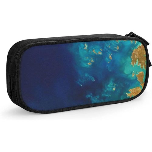 Trousse Durable Pliable Avec Motif Timbres Du Monde D'affranchissement - Grande Capacité - 5 Vues Sur L'océan Et La Terre - Taille Unique