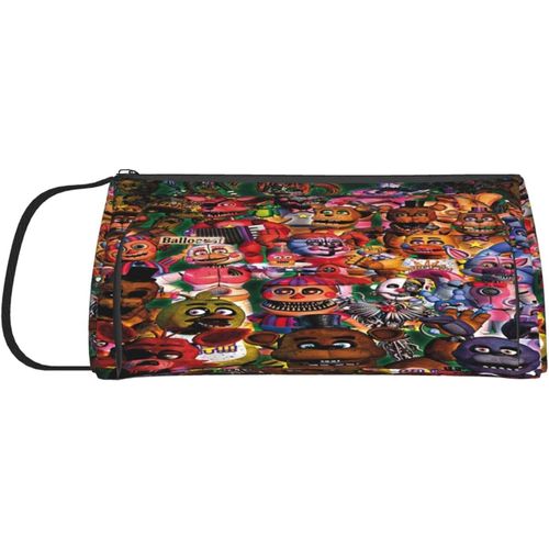 Trousse Five Nights At Freddy's - Grande Capacité - Double Fermeture Éclair - Organiseur De Bureau - Trousse De Papeterie Avec Compartiments Pour Filles, Garçons Et Adultes