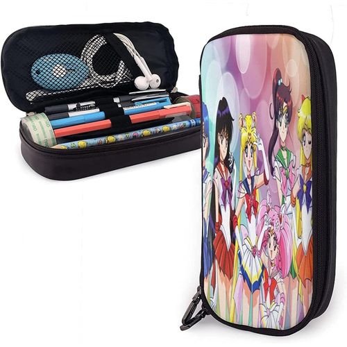 Trousse Sailor Moon - Grande Capacité - Avec Poignée - Pour L'école, Les Étudiants, Les Garçons, Les Filles, Les Adultes Et Le Bureau