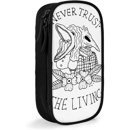 Turnbeutel Never Trust The Living (Beetlejuice) Trousse À Crayons Grande Capacité Pour Étudiants Papeterie Sac De Rangement Convient Pour Garçons Filles École Bureau